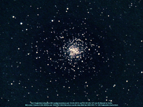 Messier 4 - Kugelsternhaufen im Skorpion (Scorpion)