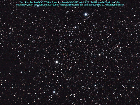 NGC 7039 - ein offener Sternhaufen im Schwan (Cygnus)
