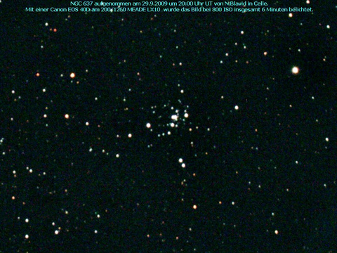NGC 637 - ein offener Sternhaufen in der Cassiopeia