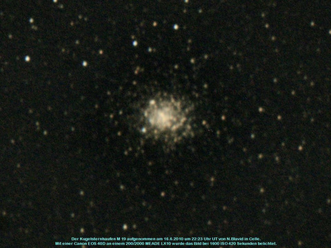 Messier 19 - Kugelsternhaufen im Schlangenträger (Ophiuchus)