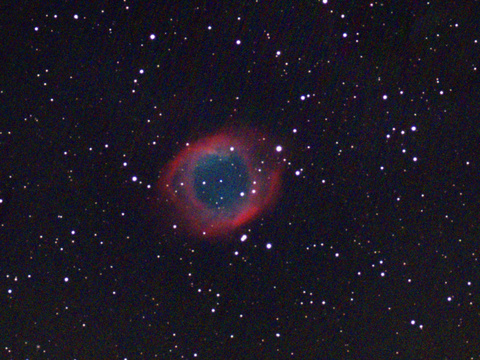 Helix — Der Helixnebel am 4.9.2022 von Niels. Teleskop: Pentax 75/500 SDHF, Kamera: ASI 294 McPro, Belichtung: 47 x 60 Sekunden bei Gain 400 und -15°C Chiptemperatur + Flat und Dark