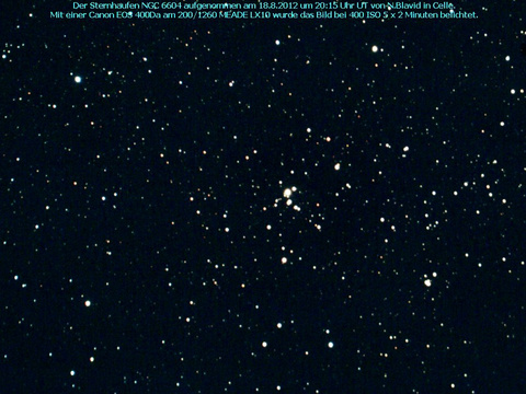 NGC 6604 - ein offener Sternhaufen in der Schlange (Serpens)