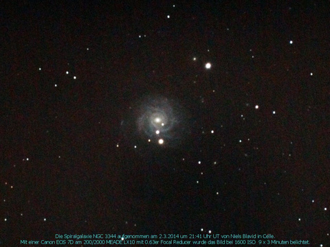 NGC 3344 - Spiralgalaxie im Kleinen Löwen (Leo Minor)