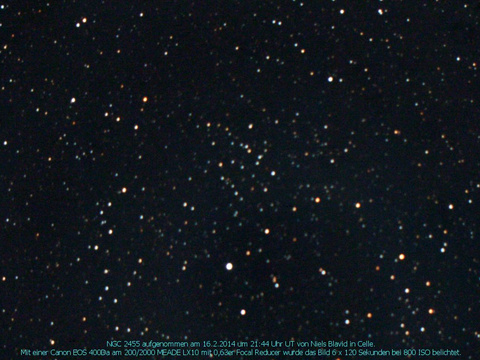 NGC 2455 - ein offener Sternhaufen im Achterdeck (Puppis)