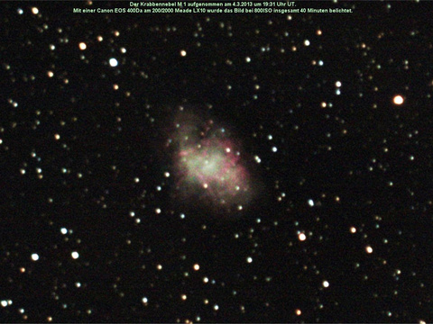Messier 1 - der Krebsnebel im Stier (Taurus)