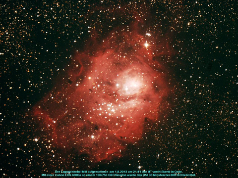 Messier 8 - der Lagunennebel im Schützen (Sagittarius)
