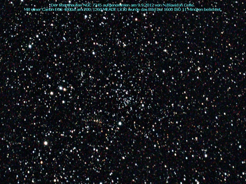 NGC 7245 - ein offener Sternhaufen in der Eidechse (Lacerta)