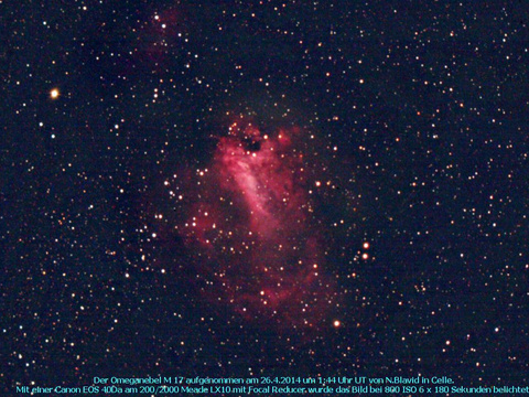 Messier 17 - der Omeganebel im Schützen (Sagittarius)