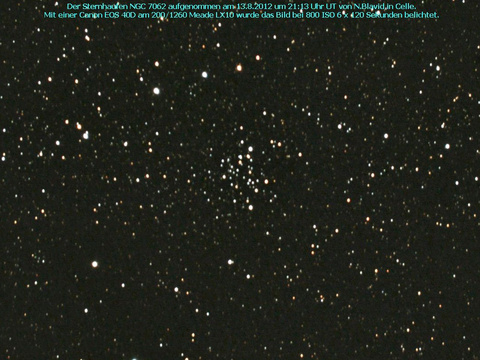 NGC 7062 - ein offener Sternhaufen im Schwan (Cygnus)