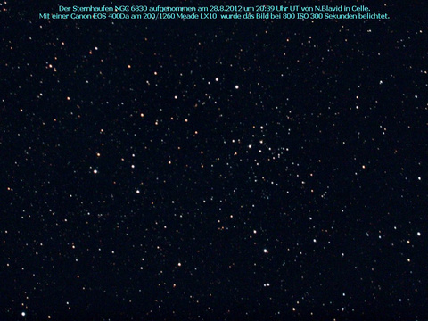 NGC 6830 - ein offener Sternhaufen im Füchschen (Vulpecula)