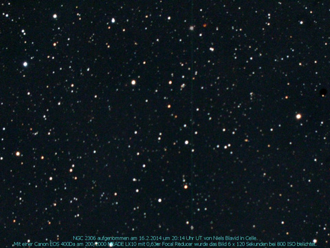 NGC 2306 - evtl. ein offener Sternhaufen im Einhorn (Monoceros)