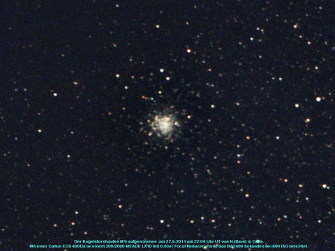 Messier 9 - Kugelsternhaufen im Schlangenträger (Ophiuchus)