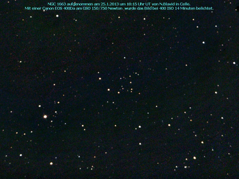 NGC 1663 - ein offener Sternhaufen im Orion
