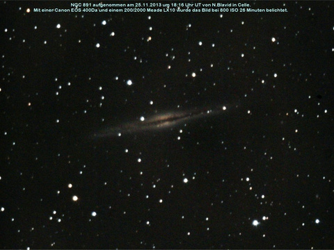 NGC 891 - Spiralgalaxie in der Andromeda