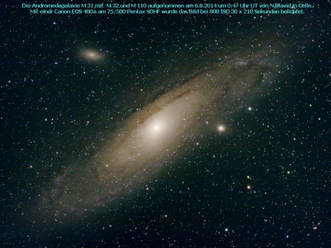 Messier 31 - die Andromedagalaxie in der Andromeda