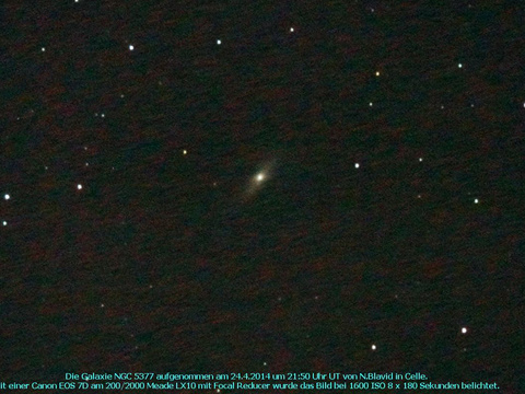 NGC 5377 - Balkenspiralgalaxie in den Jagdhunden (Canes Venatici)