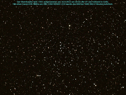 NGC 7281 - ein offener Sternhaufen im Cepheus