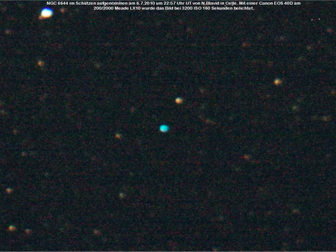 NGC 6644 - ein planetarischer Nebel im Schützen (Sagittarius)