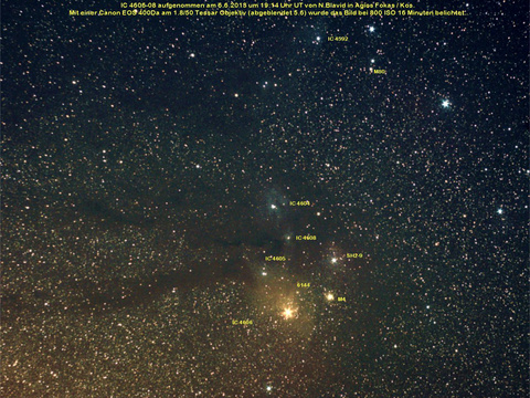 Der Rho Ophiuchus Nebel - ein Reflexionsnebel im Schlangenträger (Ophiuchus)
