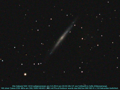 NGC 4244 - Spiralgalaxie in den Jagdhunden (Canes Venatici)