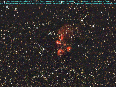 Der Katzenpfotennebel - ein Emissionsnebel im Skorpion (Scorpius)