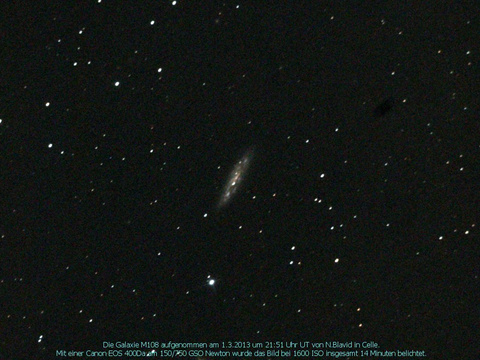 Messier 108 - Balkenspiralgalaxie in der Großen Bärin (Ursa Major)