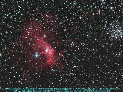 Der Blasennebel - ein Emissionsnebel in der Cassiopeia