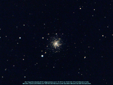 Messier 30 - Kugelsternhaufen im Steinbock (Capricornus)