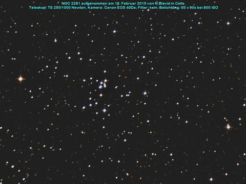 NGC 2281 - ein offener Sternhaufen im Fuhrmann (Auriga)