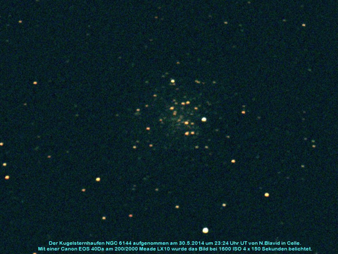 NGC 6144 - ein Kugelsternhaufen im Skorpion (Scorpius)