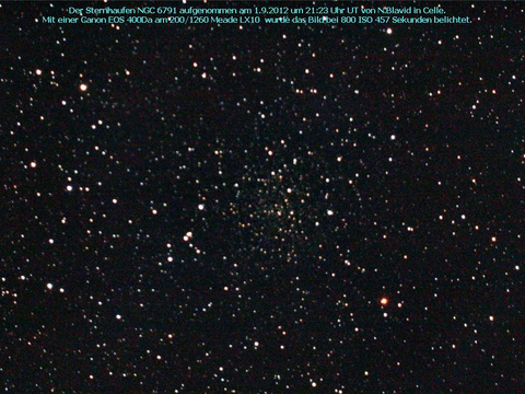 NGC 6791 - ein offener Sternhaufen in der Leier (Lyra)