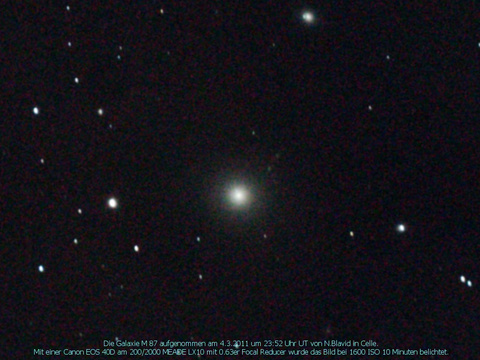 Messier 87 - elliptische Galaxie in der Jungfrau (Virgo)