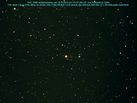 NGC 7686 - ein offener Sternhaufen in der Andromeda