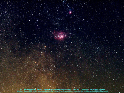 Messier 8 - der Lagunennebel im Schützen (Sagittarius)
