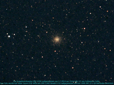 NGC 6356 - ein Kugelsternhaufen im Schlangenträger (Ophiuchus)