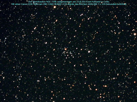 NGC 7296 - ein offener Sternhaufen in der Eidechse (Lacerta)
