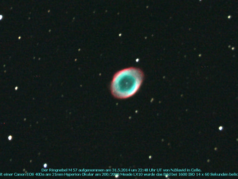Messier 57 - der Ringnebel in der Leier (Lyra)