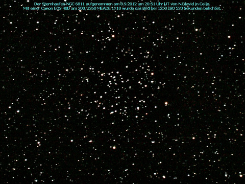 NGC 6811 - ein offener Sternhaufen im Füchschen (Vulpecula)