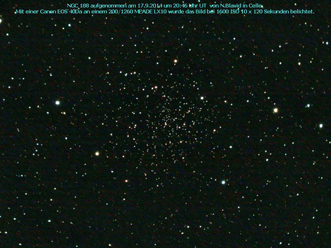 NGC 188 - ein offener Sternhaufen im Cepheus