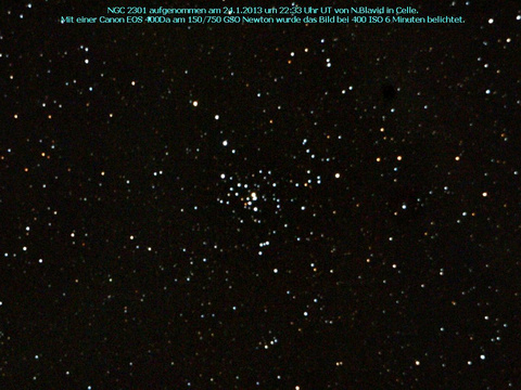 NGC 2301 - ein offener Sternhaufen im Einhorn (Monoceros)