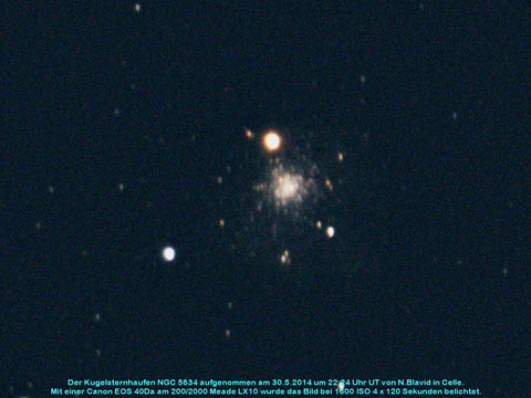 NGC 5634 - ein Kugelsternhaufen in der Jungfrau (Virgo)