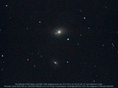 Messier 85 - linsenförmige Galaxie im Haar der Berenike (Coma Berenices)