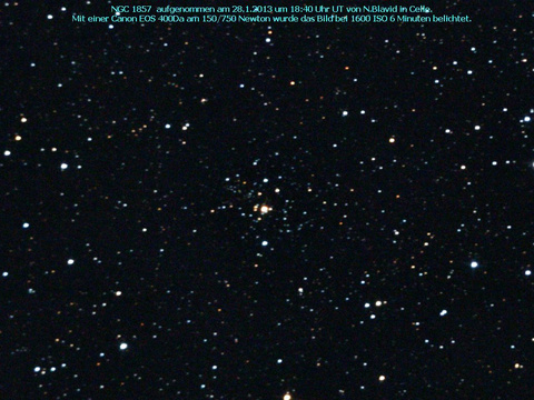 NGC 1857 - ein offener Sternhaufen im Fuhrmann (Auriga)