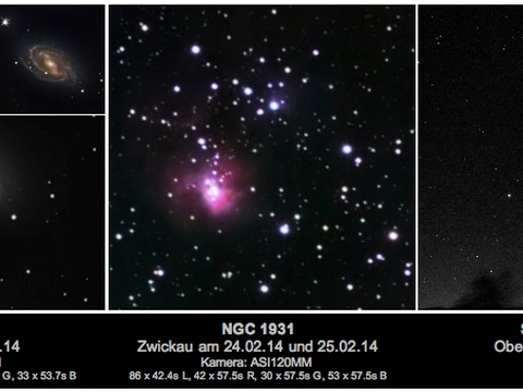 NGC 1931 - ein Emissionsnebel und offener Sternhaufen im Fuhrmann (Auriga)