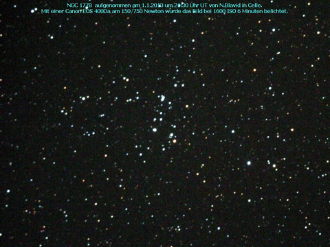 NGC 1778 - ein offener Sternhaufen im Fuhrmann (Auriga)