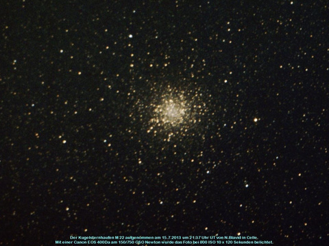 Messier 22 - Kugelsternhaufen im Schützen (Sagittarius)