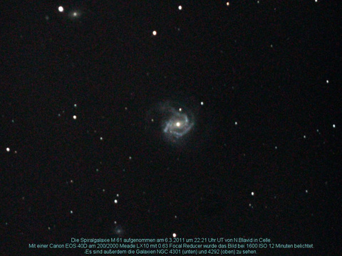 Messier 61 - Spiralgalaxie in der Jungfrau (Virgo)