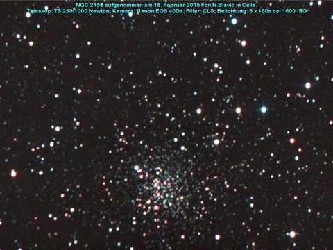 NGC 2158 - ein offener Sternhaufen in den Zwillingen (Gemini)