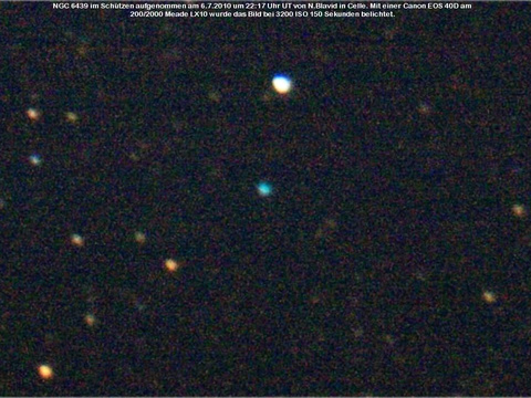 NGC 6439 - ein planetarischer Nebel im Schützen (Sagittarius)