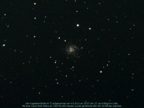 Messier 72 - Kugelsternhaufen im Wassermann (Aquarius)